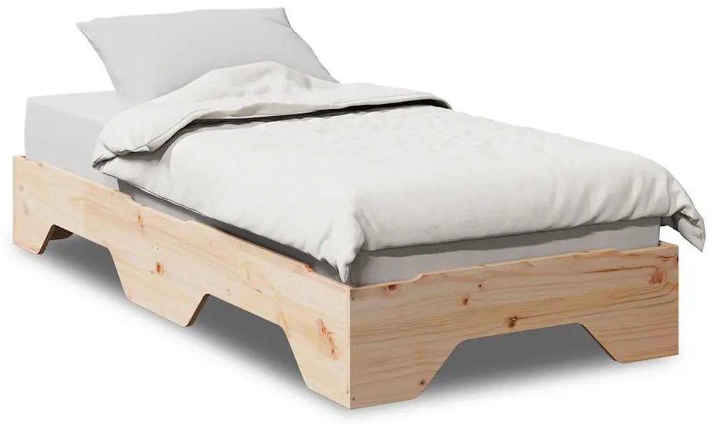 Giroletto Senza Materasso Impilabile 80x200 Cm Legno Massello /