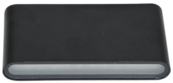 Ecolite ZFP12-CR - Applique a LED da esterno BRICK 2xLED/6W/230V IP65 nero