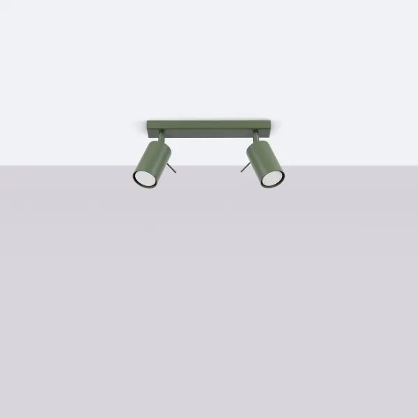 Sollux SL.1501 - Faretto RING 2xGU10/10W/230V verde