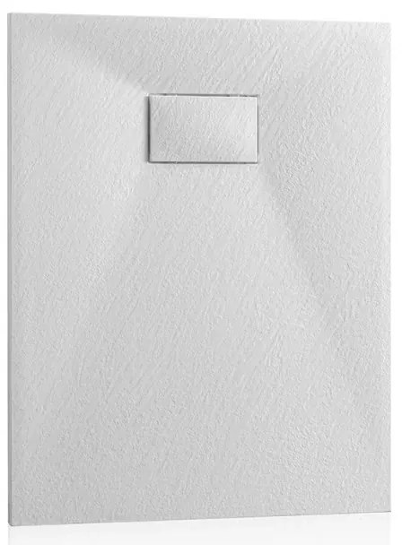 Piatto doccia 90x90 cm bianco effetto pietra in resina riducibile Agorà