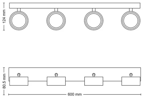 Philips - Faretto LED BRACIA 4xLED/5,5W/230V bianco