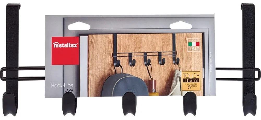 Appendiabiti in metallo nero 38 cm Lava - Metaltex