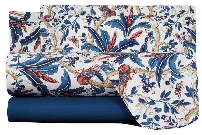Completo Lenzuola in Percalle Paradise's bird Matrimoniale -