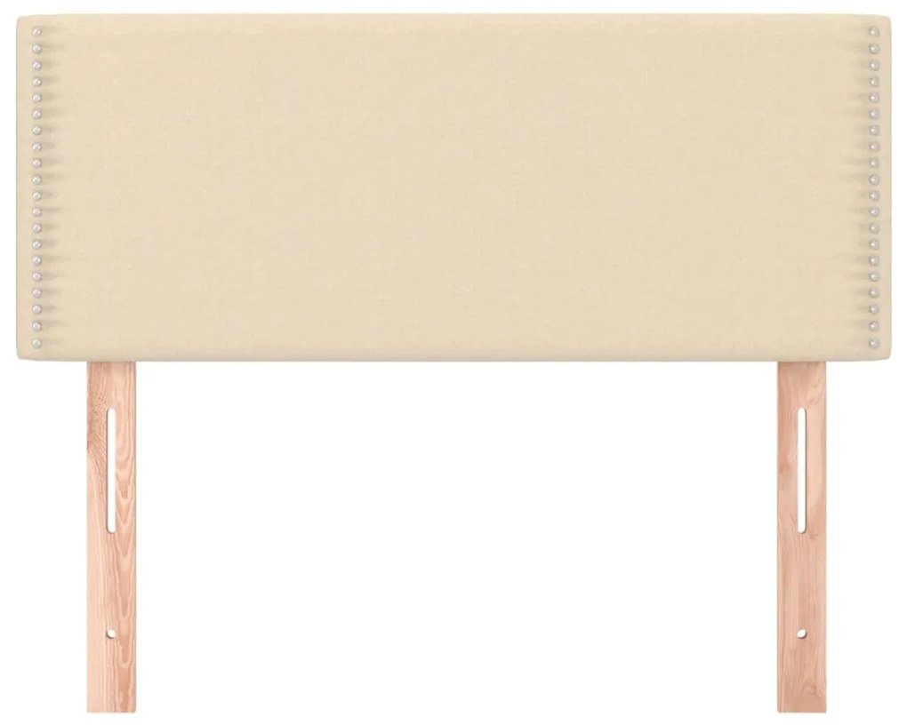 Testiera crema 100x5x78/88 cm in tessuto