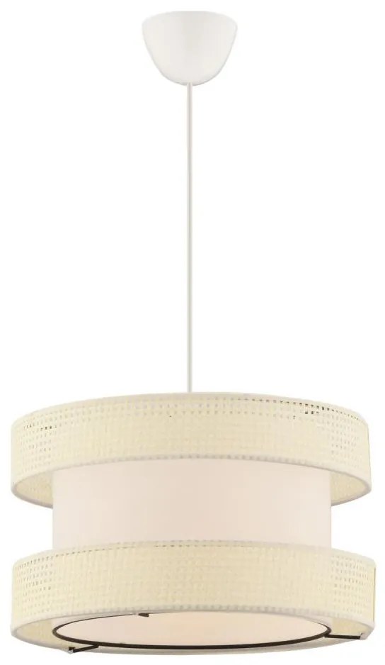 Lampadario a sospensione su cavo HALO 1xE27/60W/230V colore crema
