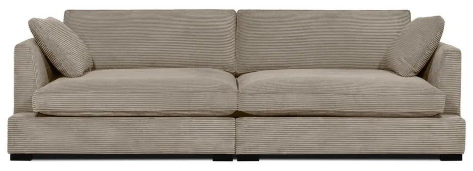 Divano in velluto a coste beige 266 cm Mobby - Scandic