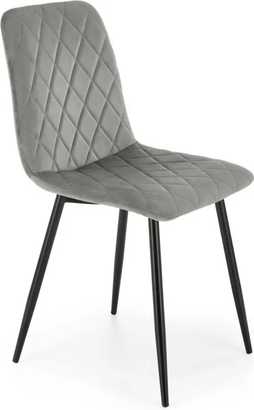 Sedia K525 grigio velluto
