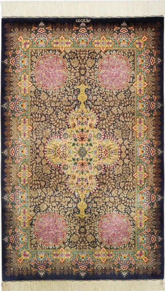 Ghom Tappeto 80x130 (Iran) Annodato A Mano