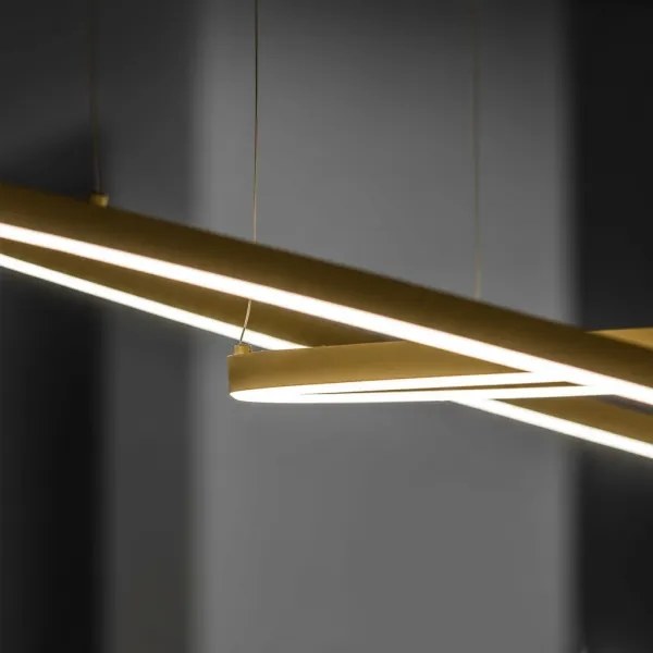 Ideal Lux - Lampadario LED a sospensione su cavo ORACLE SLIM LED/29W/230V CRI 90 Ø 50 cm finitura dorata