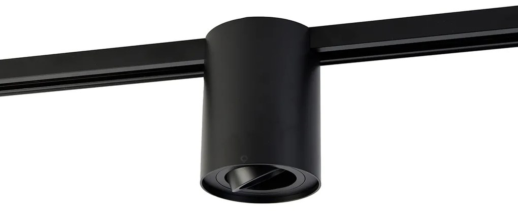 Faretto da binario monofase nero moderno - Iconic Rondoo Up