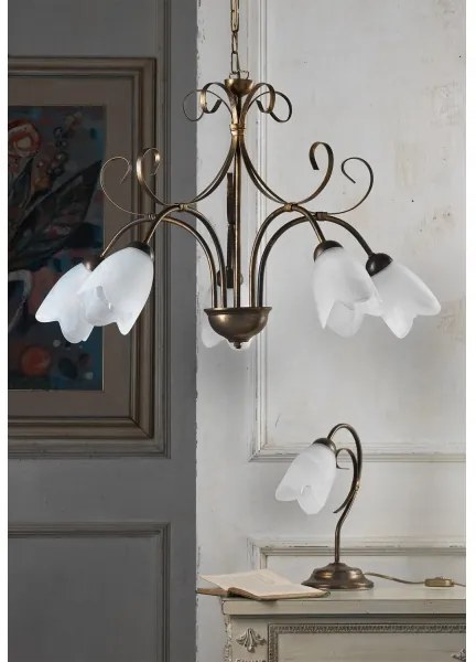 ONLI - Lampadario a sospensione con catena ODINO 5xE14/6W/230V