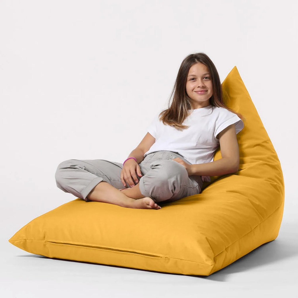 Poltrona sacco gialla 145x35x90 cm