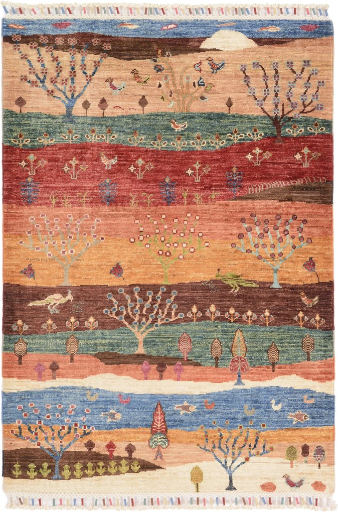 Samarkand Tappeto 90x130 (Pakistan) Annodato A Mano