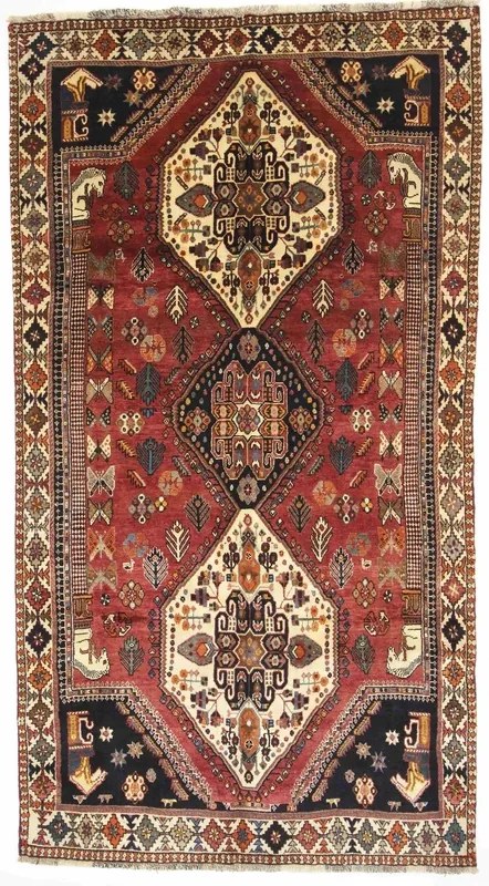 Gashghai Tappeto persiano 320x170 Rosso (Iran) Annodato A Mano
