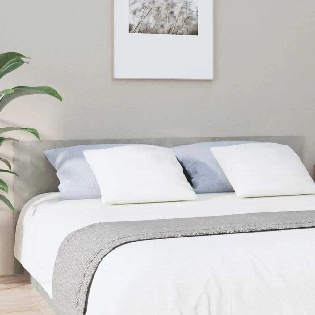 Testiera Letto Grigio Cemento 200x1,5x80cm İn Legno Multistrato /