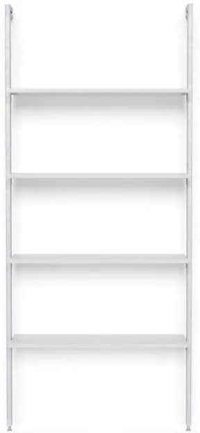 Kit cabina armadio PROJECT KIT SCAFFALE 4R 90X33CM CLASSIC in alluminio 95 x 220 x 33 cm bianco/anodizzato