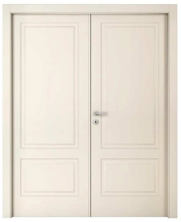 Porta doppia anta battente Twin beige L 140 x H 210 cm destra