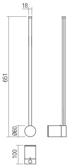 Redo 01-3121 - Applique a LED TABOO LED/9W/230V ottone