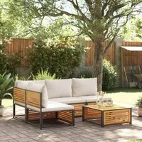 Set Divano da Giardino 5 pz con Cuscini Legno Massello Acacia 3214930