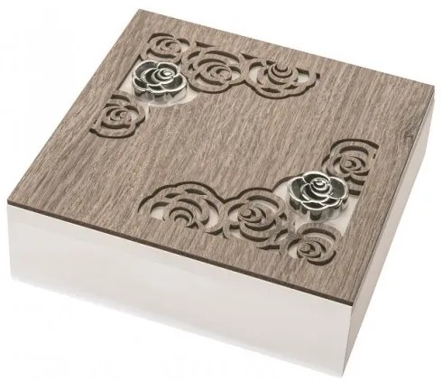 Bongelli Preziosi cofanetto portagioie con decoro rose in rovere
