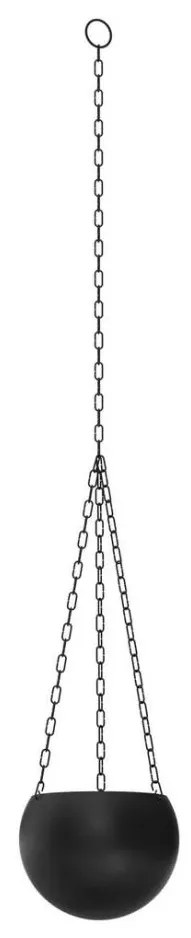 Vaso da fiori sospeso 155x27 cm nero