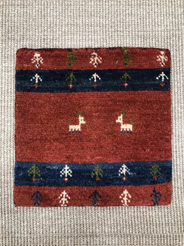 Gabbeh Tappeto persiano 40 x 40 Rosso (Iran) Annodato A Mano