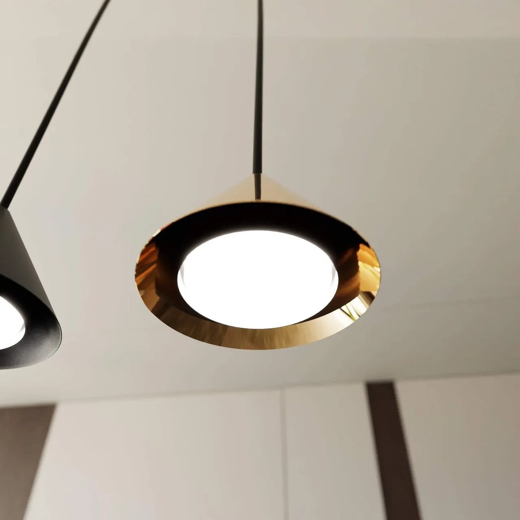 Lampadario ELIT 6 GOLD e BLACK - Attacco GX53