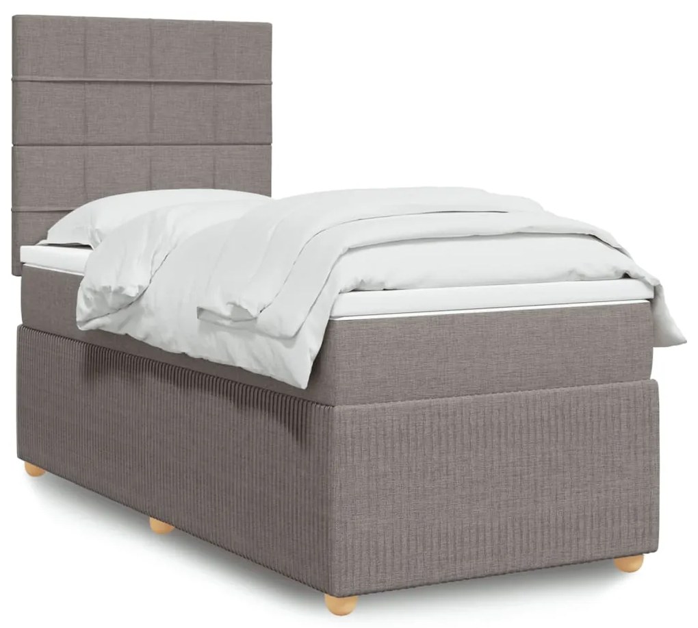 Giroletto A Molle Con Materasso Tortora 100x200 Cm İn Tessuto /