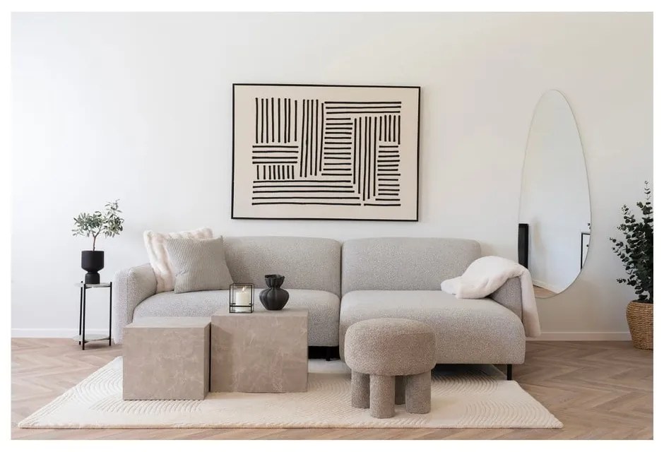 Tappeto in lana color crema tessuto a mano 160x230 cm Pune - House Nordic