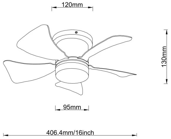 Globo 03609W - Ventilatore da soffitto dimmerabile a LED HINES LED/10W/230V + telecomando bianco
