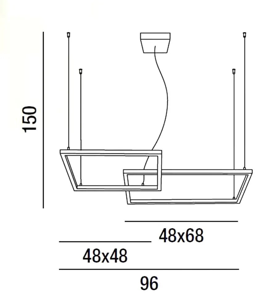 CROSS: Sospensione LED dal Design Moderno e Versatile