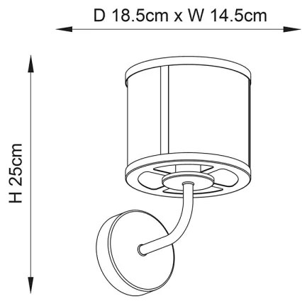 Endon 106003 - Applique HOPTON 1xE14/7W/230V cromo lucido