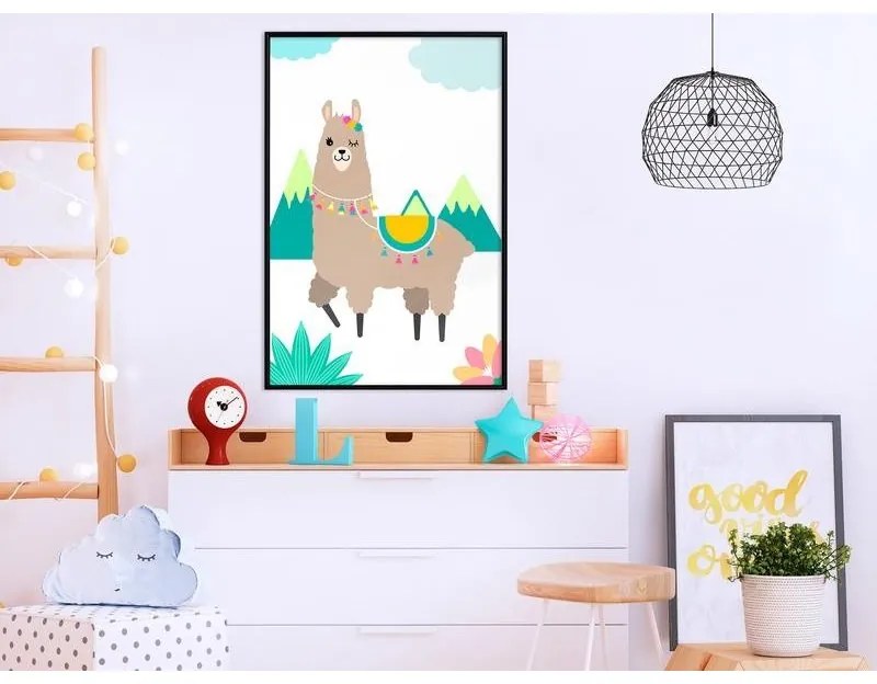 Poster Playful Llama