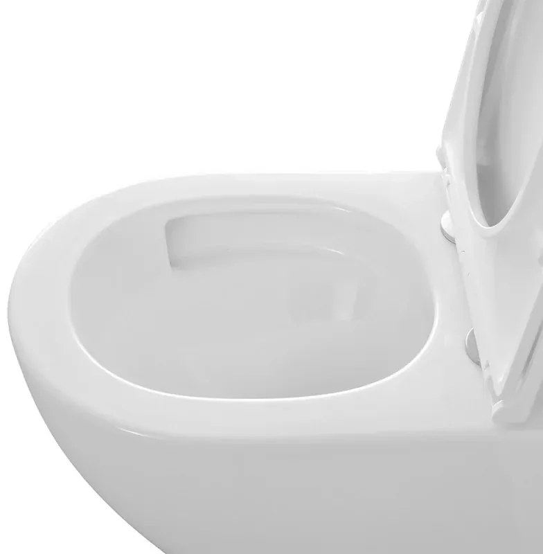Wc sospeso Rimless con scarico a vortice e copriwc soft-close Tao