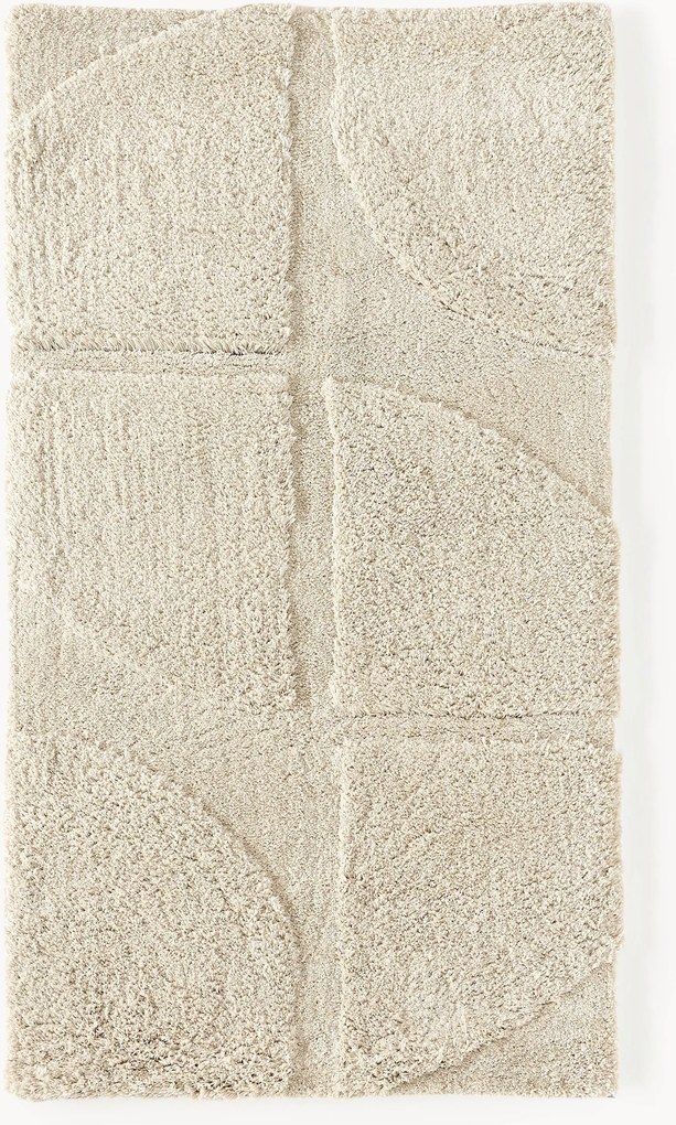 Tappeto soffice a pelo lungo con motivo in rilievo Jade