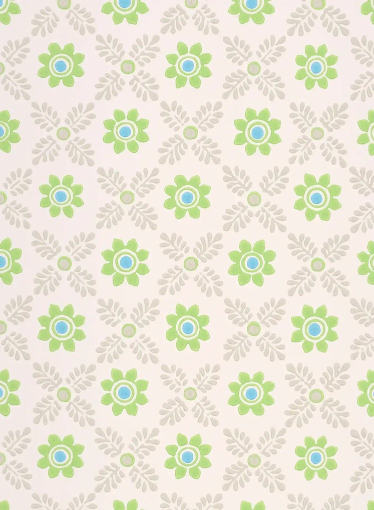 Little Greene Carta da parati Ditsy Block - Phthalo