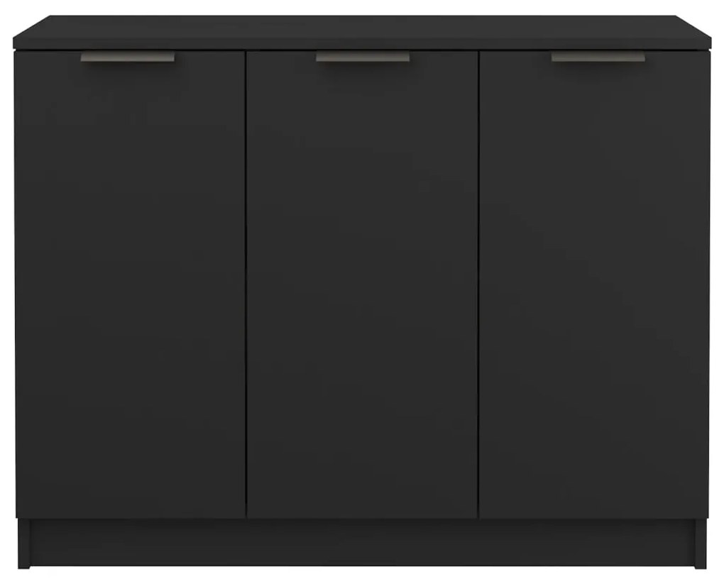 Credenza nera 90,5x30x70 cm in legno multistrato