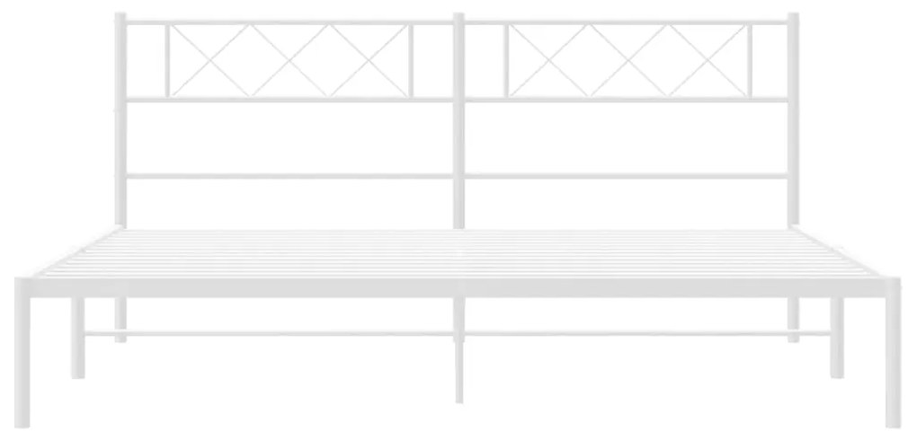 Giroletto con testiera metallo bianco 183x213 cm