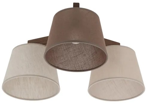 Brilagi - Lampadario da soffitto a montaggio superficiale LATTE 3xE27/15W/230V pino/mix