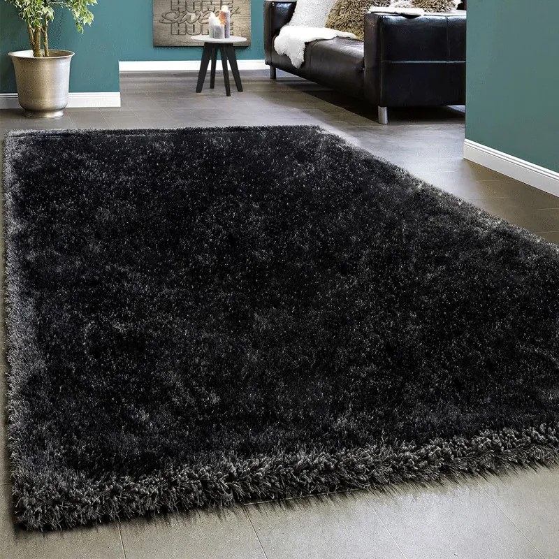 Tappeto moderno shaggy a pelo lungo Eleganza  Colore Grigio, Dimensioni Tappeti cm 80x150