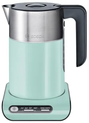 Teiera BOSCH TWK8612P Acciaio inossidabile Plastica Plastica/Acciaio inossidabile Nero Grigio Turchese 1,5 L