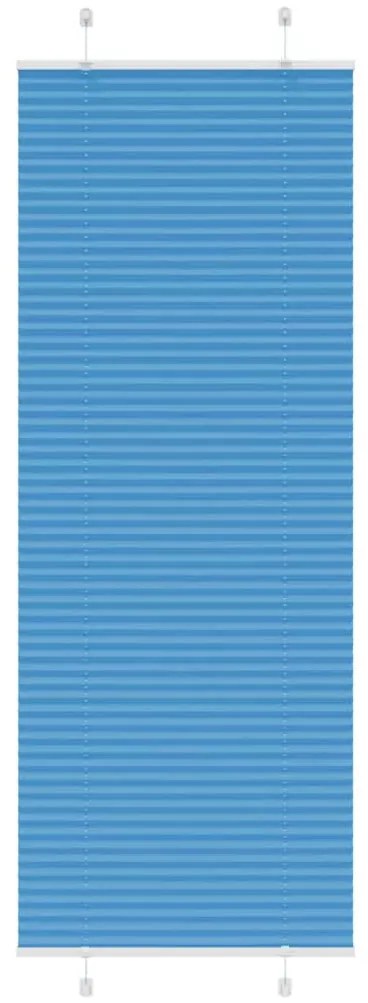 Tenda Plissettata Blu 75x200 Cm Larghezza Tessuto 74,4 Cm /