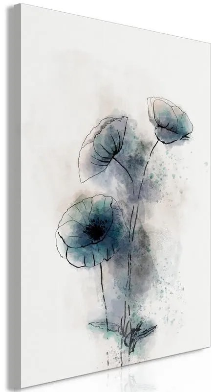 Quadro  Blue Poppies (1 Part) Vertical  Larghezza x Altezza Home decor 40x60