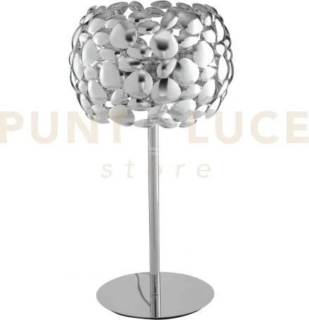 Lume grande dioniso cromo 1 luce attacco e27 30x30x51cm in metallo