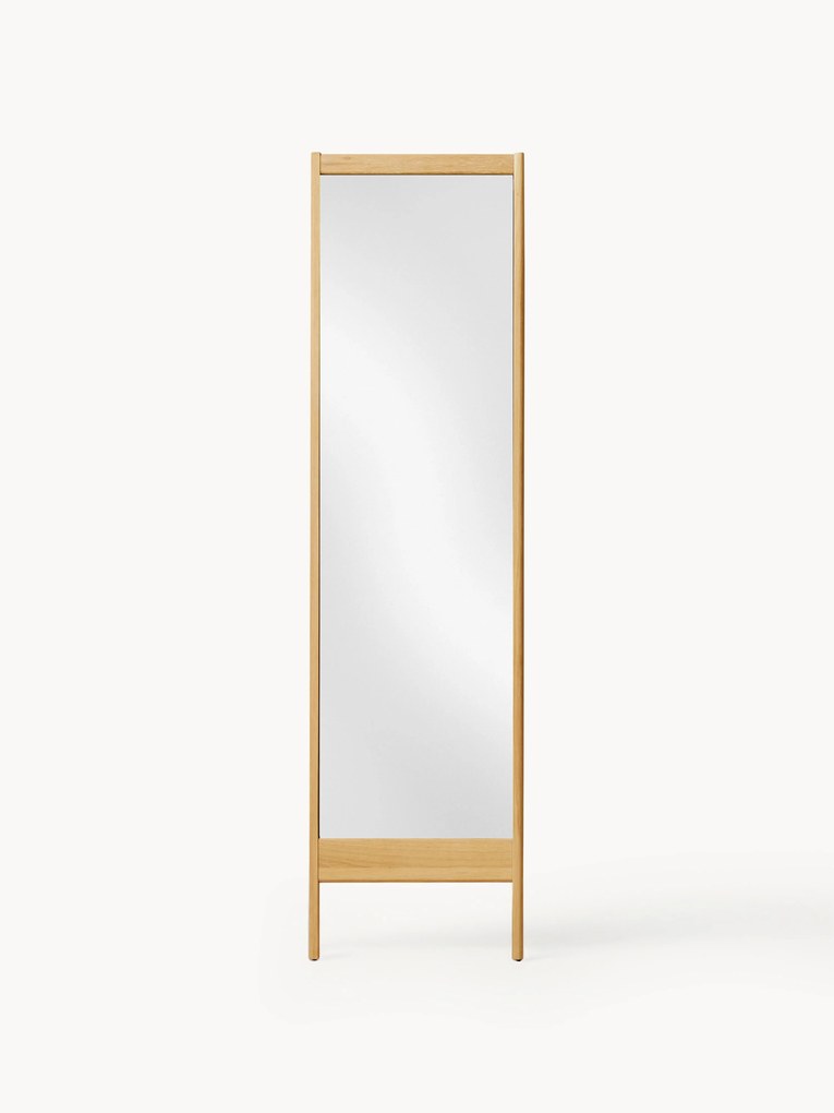 Specchio pendente in legno di quercia A Line