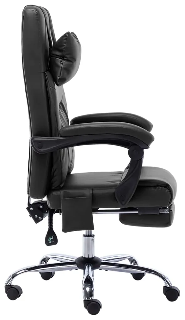 Sedia da ufficio massaggiante nera in similpelle