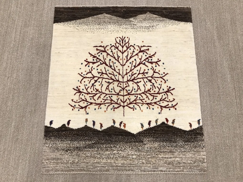 Loribaft Tappeto 100 x 110 Beige (Iran) Annodato A Mano