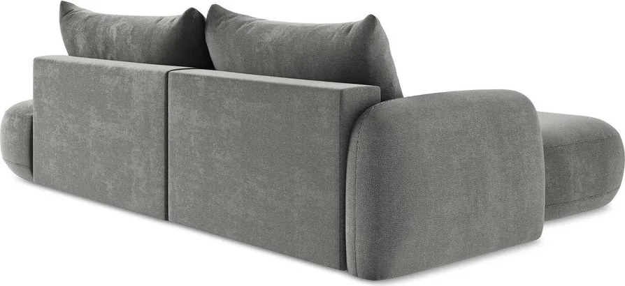 Divano angolare grigio allungabile (con penisola a sinistra/con chaise lounge) Hale – Makamii