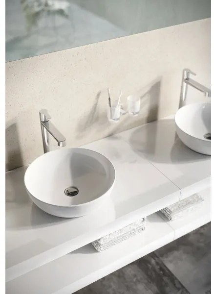 Ravak XJX01140003 - Lavabo da appoggio UNI SLIM Ø 40 cm ceramica/bianco