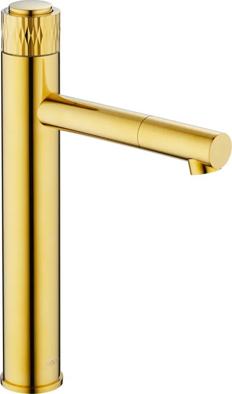 Mexen Diamond rubinetto alto per lavabo, oro - 71510-50